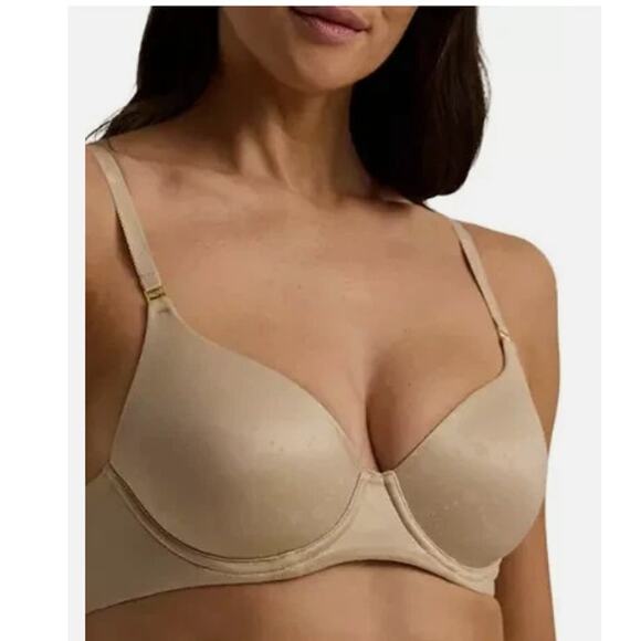 Lauren Ralph Lauren 32D Truffle Comfort Collection Full Coverage T-Shirt Bra - Picture 1 of 8